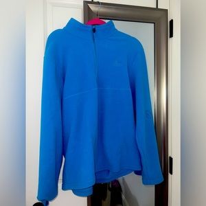 Men’s fleece size XL half zip collared blue jacket, Alpinist outdoor hike shirt